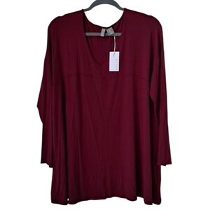 Kenar Burgundy Women's Tunic Top